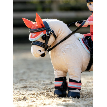 Cuffia anti-mosche per giocattolo Mini Pony LeMieux Schianto corallo Arancione Cuffia anti-mosche per giocattolo Mini Pony LeMieux Schianto corallo Arancione