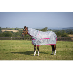 Coperta anti-mosche Bucas Buzz-Off Rain con copricollo Blu Blossom Coperta anti-mosche Bucas Buzz-Off Rain con copricollo Blu Blossom