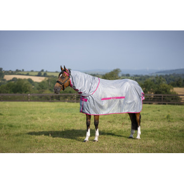 Coperta anti-mosche Bucas Buzz-Off Rain con copricollo Blu Blossom Coperta anti-mosche Bucas Buzz-Off Rain con copricollo Blu Blossom