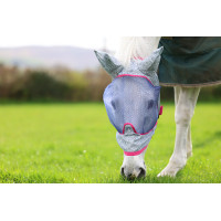 Maschera antimosche Bucas Buzz-Off Deluxe con orecchie Blu