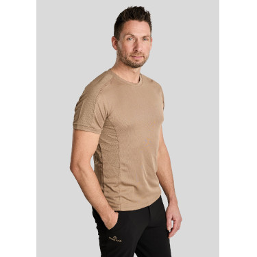 T-shirt in rete Montar MoLui uomo Latté Marrone