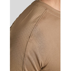 T-shirt in rete Montar MoLui uomo Latté Marrone