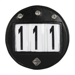 Porta-numero rotondo LeMieux per testiera Nero strass Porta-numero rotondo LeMieux per testiera Nero strass