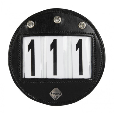 Porta-numero rotondo LeMieux per testiera Nero strass Porta-numero rotondo LeMieux per testiera Nero strass