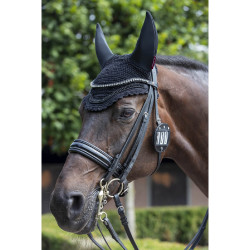 Porta-numero rotondo LeMieux per testiera Nero strass Porta-numero rotondo LeMieux per testiera Nero strass