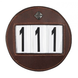 Porta-numero rotondo LeMieux per testiera Marrone