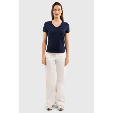 T-shirt Harcour Aquila maniche corte donna France Marina Blu marino