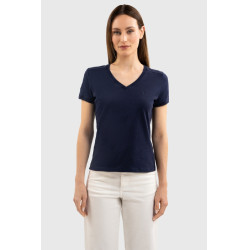 T-shirt Harcour Aquila maniche corte donna France Marina Blu marino