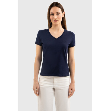T-shirt Harcour Aquila maniche corte donna France Marina Blu marino