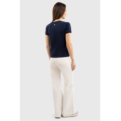 T-shirt Harcour Aquila maniche corte donna France Marina Blu marino