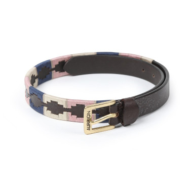 Cintura Shires Drover Skinny Polo Marino / rosa / naturale Blu