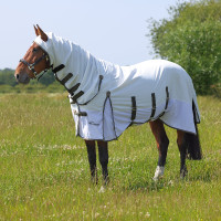 Coperta antimosche integrale Shires Highlander Plus Sun Shade Bianco