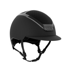Casco Kask Dogma Chrome con cornice Swarovski Nero