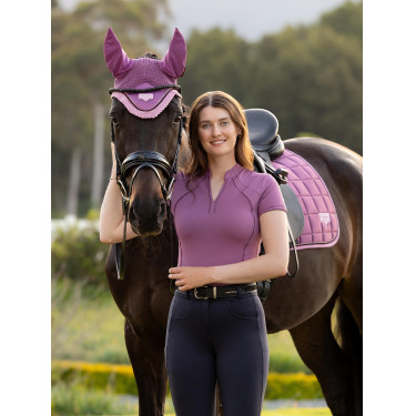 Base layer LeMieux in tessuto mesh Lisa da donna a maniche corte Malva Viola