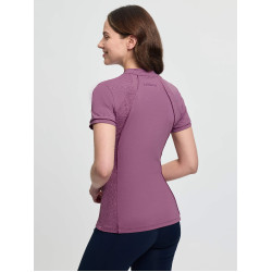 Base layer LeMieux in tessuto mesh Lisa da donna a maniche corte Malva Viola