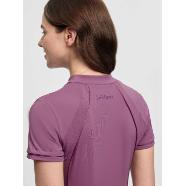 Base layer LeMieux in tessuto mesh Lisa da donna a maniche corte Malva Viola