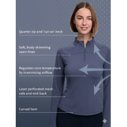 Base layer LeMieux a maniche lunghe Airflow donna Ombra Base layer LeMieux a maniche lunghe Airflow donna Ombra