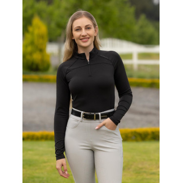 Base layer LeMieux a maniche lunghe Airflow donna Nero