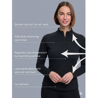 Base layer LeMieux a maniche lunghe Airflow donna Nero