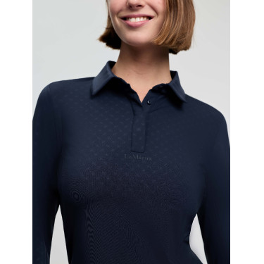 Base layer LeMieux Sarah a motivi a maniche lunghe Marina Blu marino