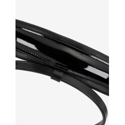 Capezzina LeMieux Kudos arrotolata in pelle verniciata Nero / argento Capezzina LeMieux Kudos arrotolata in pelle verniciata Nero / argento