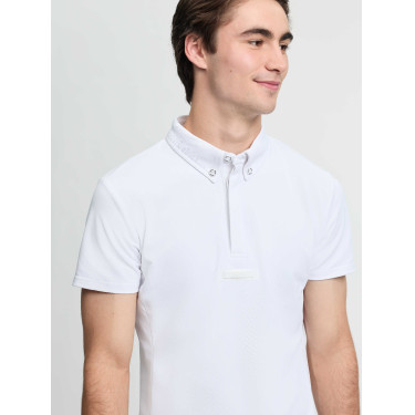Polo da concorso LeMieux a maniche corte da uomo Bianco