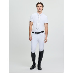 Polo da concorso LeMieux a maniche corte da uomo Bianco