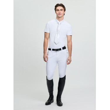 Polo da concorso LeMieux a maniche corte da uomo Bianco