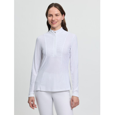 Polo da concorso LeMieux a maniche lunghe Arielle donna Bianco Polo da concorso LeMieux a maniche lunghe Arielle donna Bianco