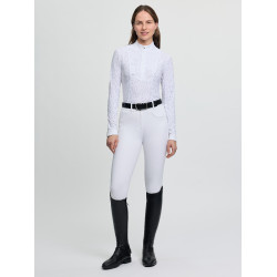 Polo da concorso LeMieux a maniche lunghe Arielle donna Bianco Polo da concorso LeMieux a maniche lunghe Arielle donna Bianco