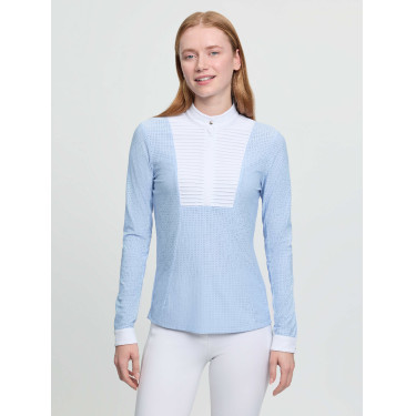 Polo da concorso LeMieux a maniche lunghe Arielle donna Nebbia Blu