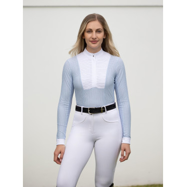 Polo da concorso LeMieux a maniche lunghe Arielle donna Nebbia Blu