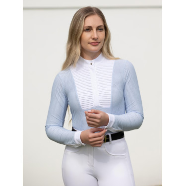 Polo da concorso LeMieux a maniche lunghe Arielle donna Nebbia Blu