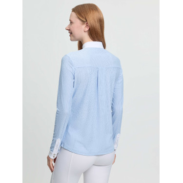 Polo da concorso LeMieux a maniche lunghe Arielle donna Nebbia Blu