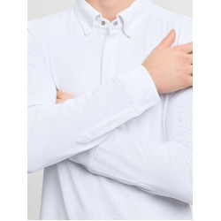 Polo da concorso LeMieux a maniche lunghe da uomo Bianco