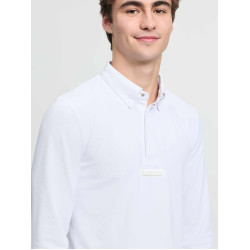 Polo da concorso LeMieux a maniche lunghe da uomo Bianco