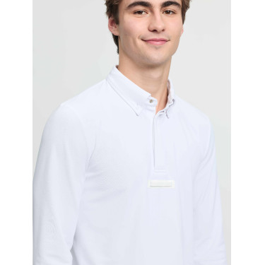 Polo da concorso LeMieux a maniche lunghe da uomo Bianco