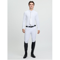 Polo da concorso LeMieux a maniche lunghe da uomo Bianco