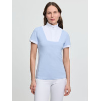 Polo da gara LeMieux plissé maniche corte Sophia donna Nebbia Blu Polo da gara LeMieux plissé maniche corte Sophia donna Nebbia Blu