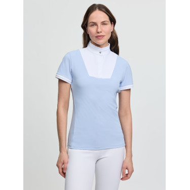 Polo da gara LeMieux plissé maniche corte Sophia donna Nebbia Blu