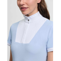 Polo da gara LeMieux plissé maniche corte Sophia donna Nebbia Blu Polo da gara LeMieux plissé maniche corte Sophia donna Nebbia Blu