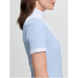 Polo da gara LeMieux plissé maniche corte Sophia donna Nebbia Blu