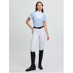 Polo da gara LeMieux plissé maniche corte Sophia donna Nebbia Blu