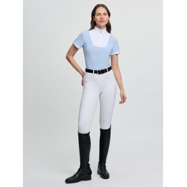 Polo da gara LeMieux plissé maniche corte Sophia donna Nebbia Blu