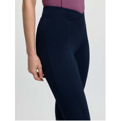 Pantaloni da equitazione pull-on LeMieux da donna Simone con grip parziale incrociato Marina Blu marino