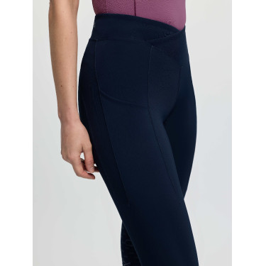 Pantaloni da equitazione pull-on LeMieux da donna Simone con grip parziale incrociato Marina Blu marino