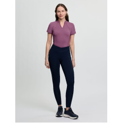 Pantaloni da equitazione pull-on LeMieux da donna Simone con grip parziale incrociato Marina Blu marino