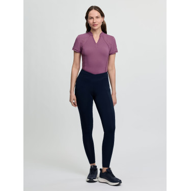 Pantaloni da equitazione pull-on LeMieux da donna Simone con grip parziale incrociato Marina Blu marino