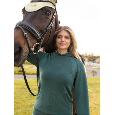 Felpa con cappuccio LeMieux Nadine Airflow donna Giungla Verde