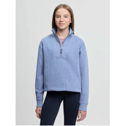 Felpa con collo con zip LeMieux Young Rider Vianne Blu polvere